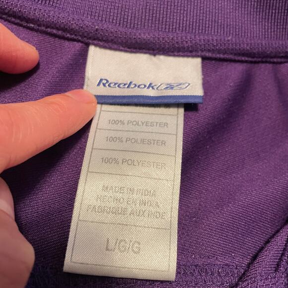 Vintage Sacramento Kings Embroidered Polo Shirt Large Purple Reebok NBA 90s Y2K - Picture 7 of 11